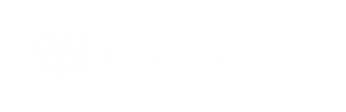 The image features the word "EVERBLOOM" in white letters with a decorative flower design to the left of the text.